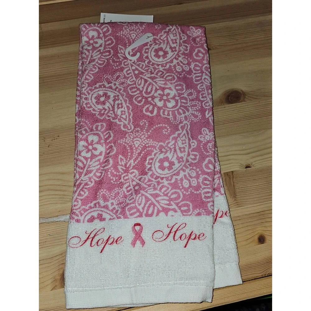 NWT Kay Dee Designs Pink Hope Paisley Breast Cancer Awareness Kitchen Hand Towel